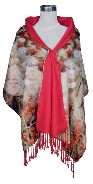 Lady Shawl Scarf Silk Feeling 2-Layers 175X53 cm ST-PE-JCM-1404-2